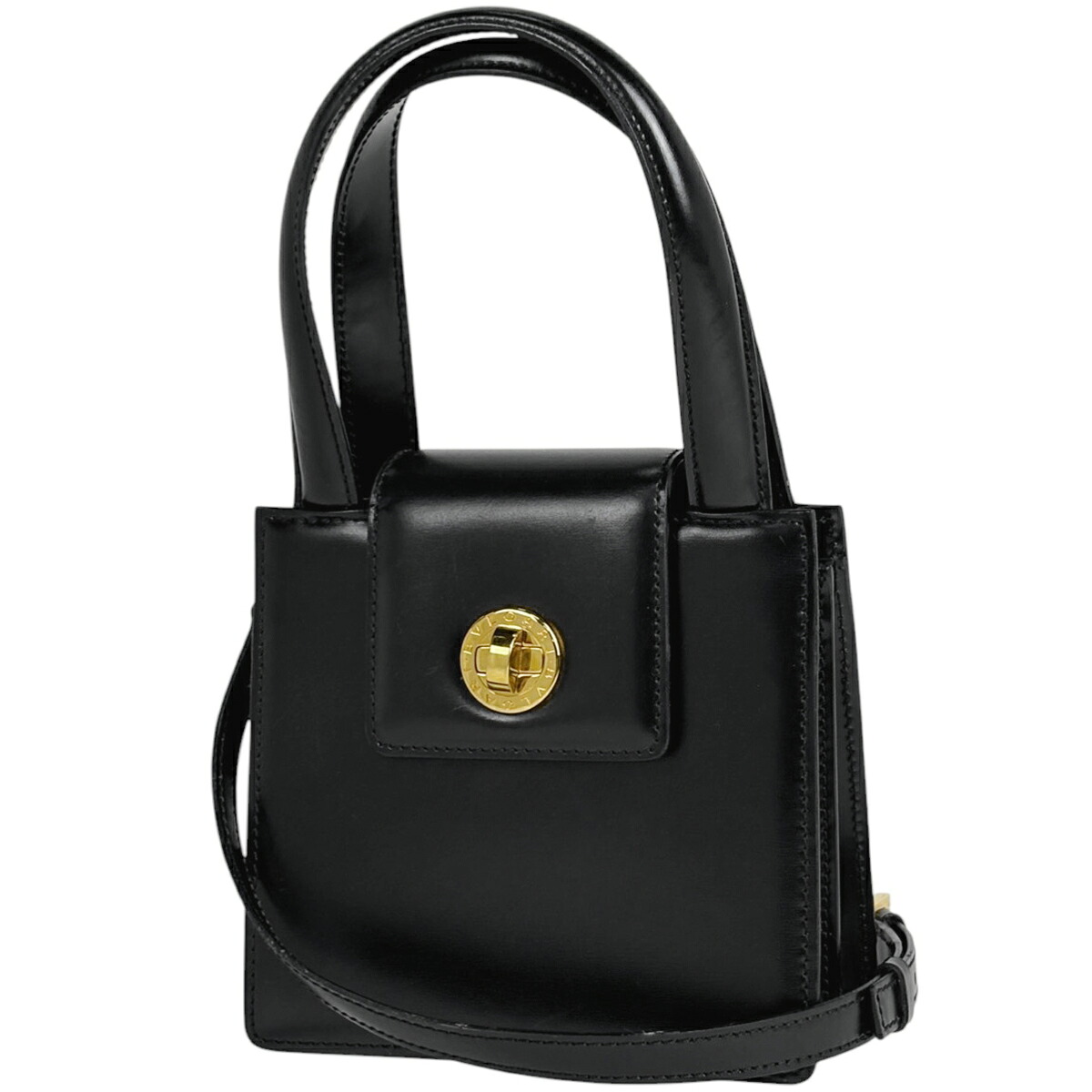 ブルガリ BVLGARI ロゴ ハンドバッグ ブルガリブルガリ 2WAY ショルダーバッグ ハンドバッグ レザー ブラック レディース 【中古】