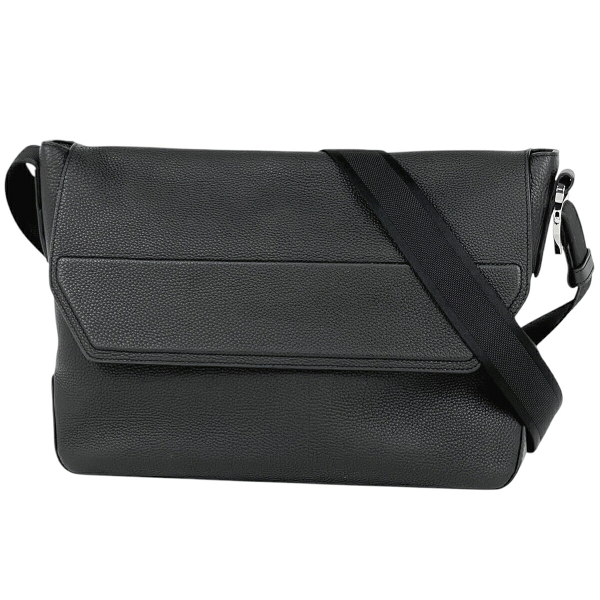 エルメス HERMES シティニュース メッセンジャー ショルダーバッグ トゴ ブラック D メンズ 【中古】 msp29