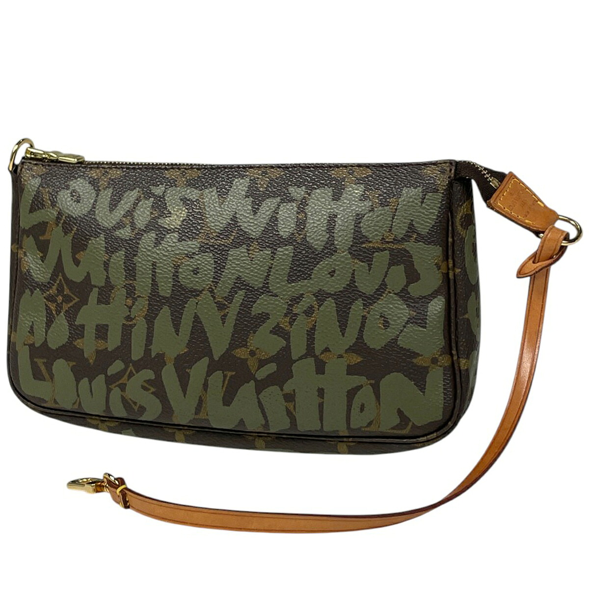 ルイ・ヴィトン Louis Vuitton ポシェット アクセソワール メイクポーチ 小物入れ アクセサリーポーチ モノグラムグラフィティ カーキ ブラウン M92191 レディース 【中古】 msp29 89,540円