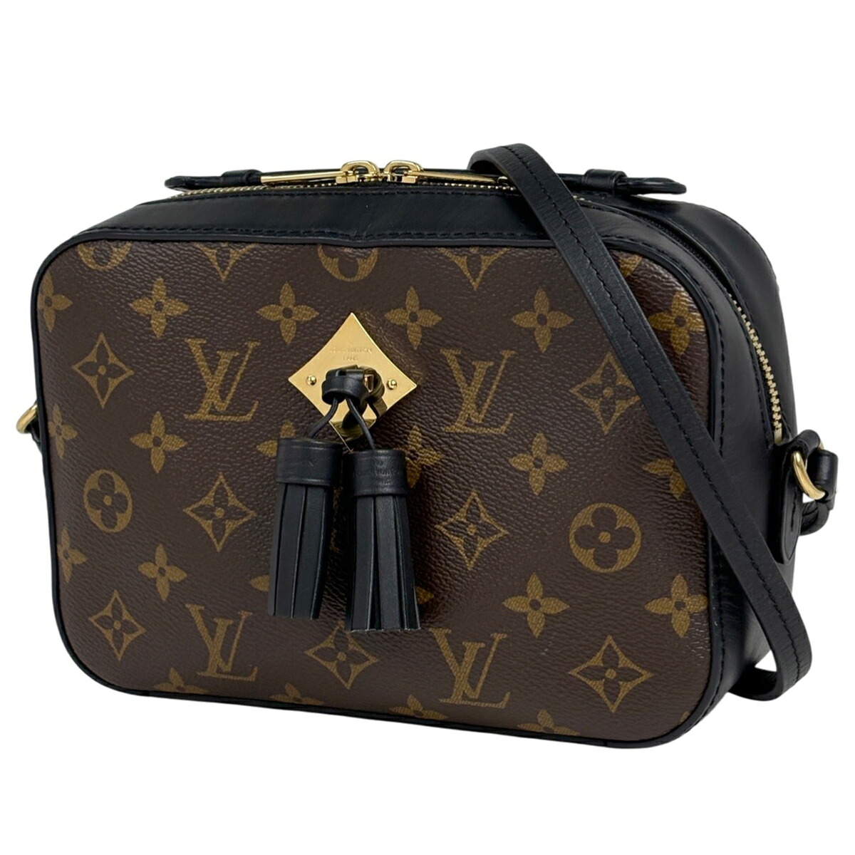 ルイ・ヴィトン Louis Vuitton サントンジュ 斜め掛け ショルダーバッグ モノグラム ブラウン ノワール(ブラック) M43555 レディース 【中古】 msp29