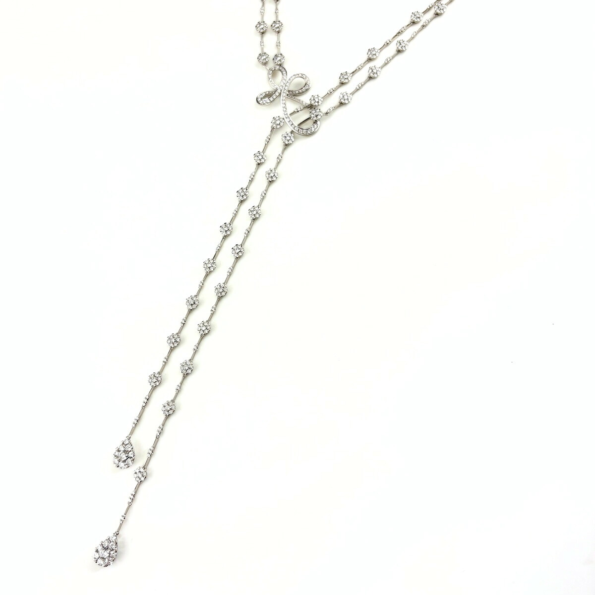 メレダイヤ デザインネックレス ネックレス K18 ダイヤモンド レディース 【中古】 msp29