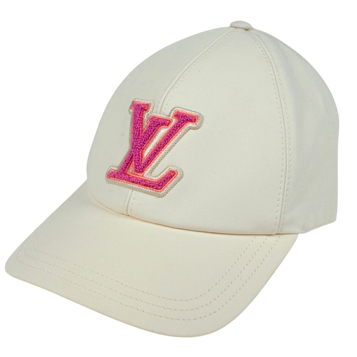 ルイ・ヴィトン Louis Vuitton キャップ LV シグネチャー 帽子 キャップ コットン ベージュ レディース 【中古】
