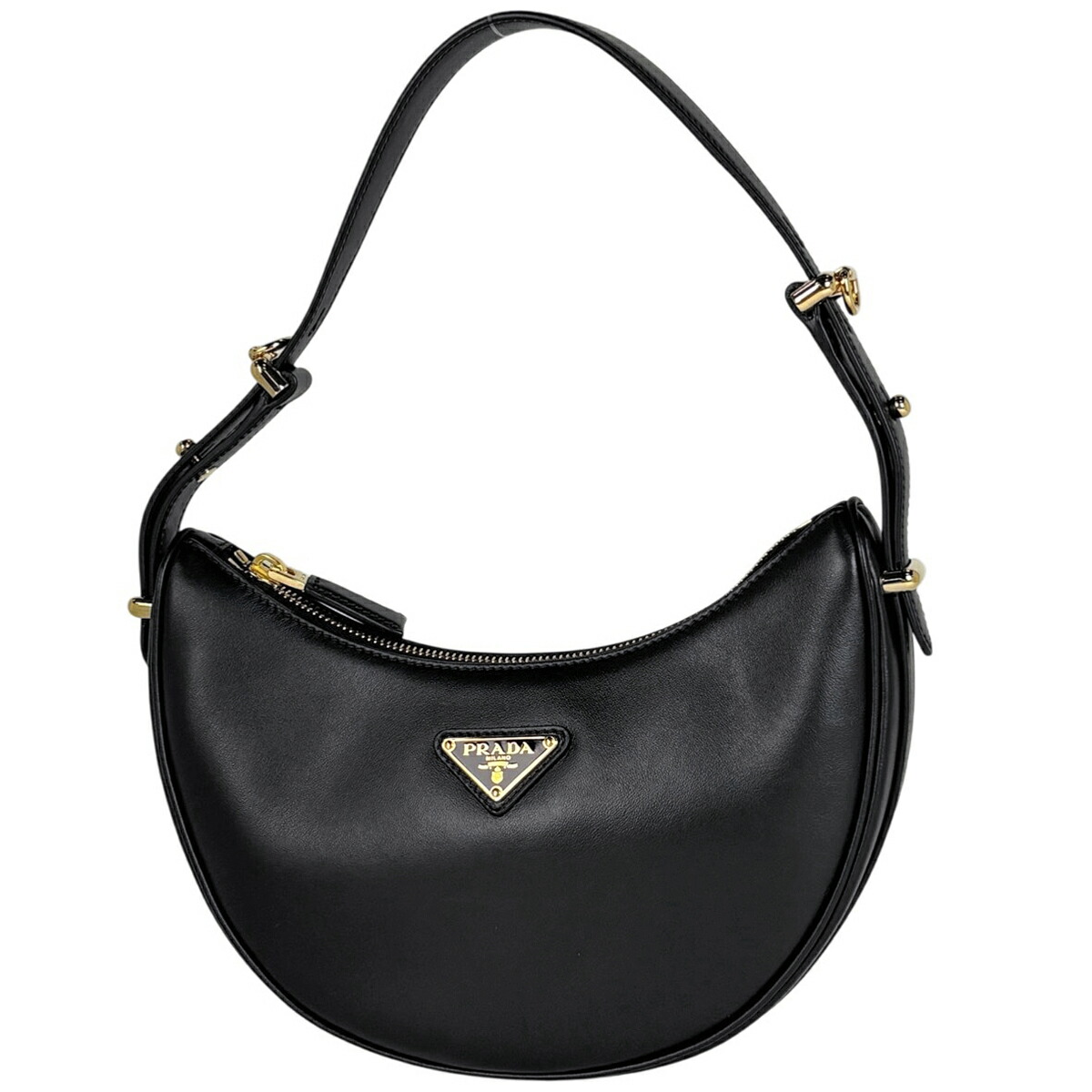 プラダ PRADA ロゴタイプ一皿 ハンドバック 2WAY ショルダーバッグ アーケ ハンドバック なめし革 ネロ(黒いこと) 1BC194 レディース 【中古】 msp39