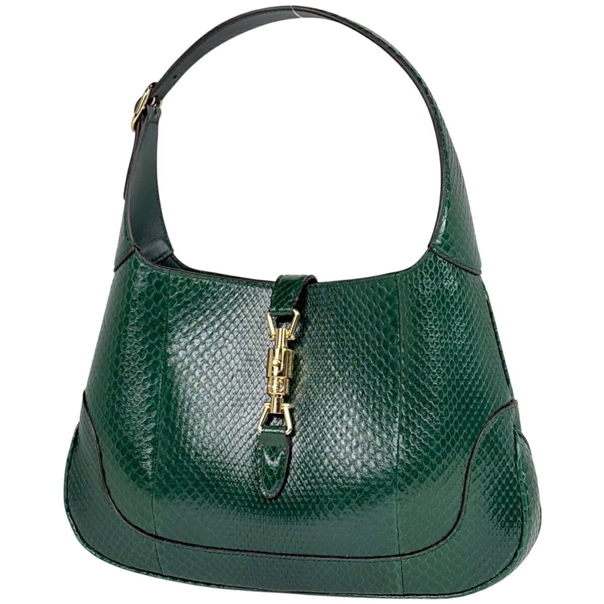 グッチ GUCCI ジャッキー 並み並み ショルダーバッグ ホー洋弓 パイソン 緑であること 550152 レディース 【中古】 msp29
