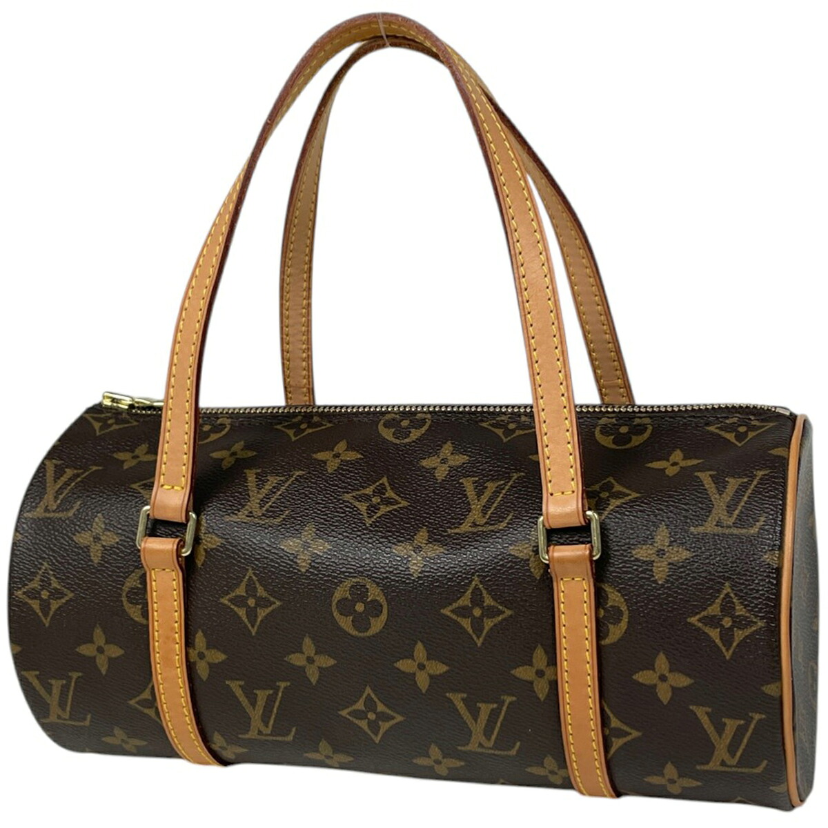 ルイ・ヴィトン Louis Vuitton パピヨン26 バレルバッグ 筒型 旧型 ハンドバッグ モノグラム ブラウン M51386 レディース 【中古】 msp29