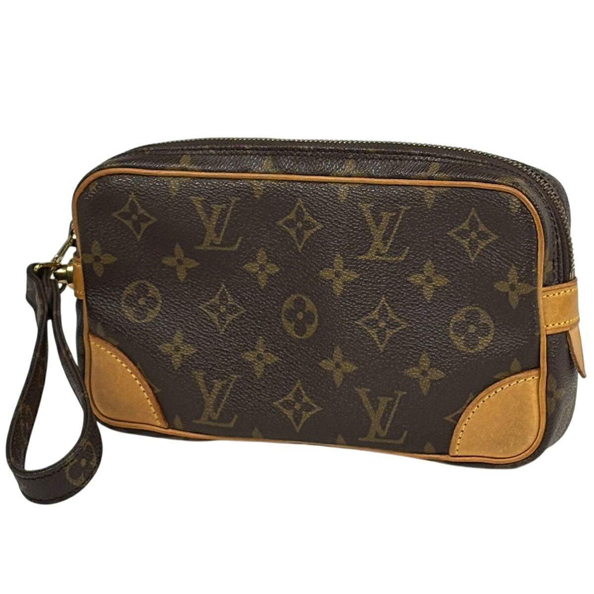 ルイ・ヴィトン Louis Vuitton マルリードラゴンヌ クラッチペダル御徒面子 手持ち 2塁手御徒面子 モノグラム 赤銅色 M51827 メンズ 【中古】