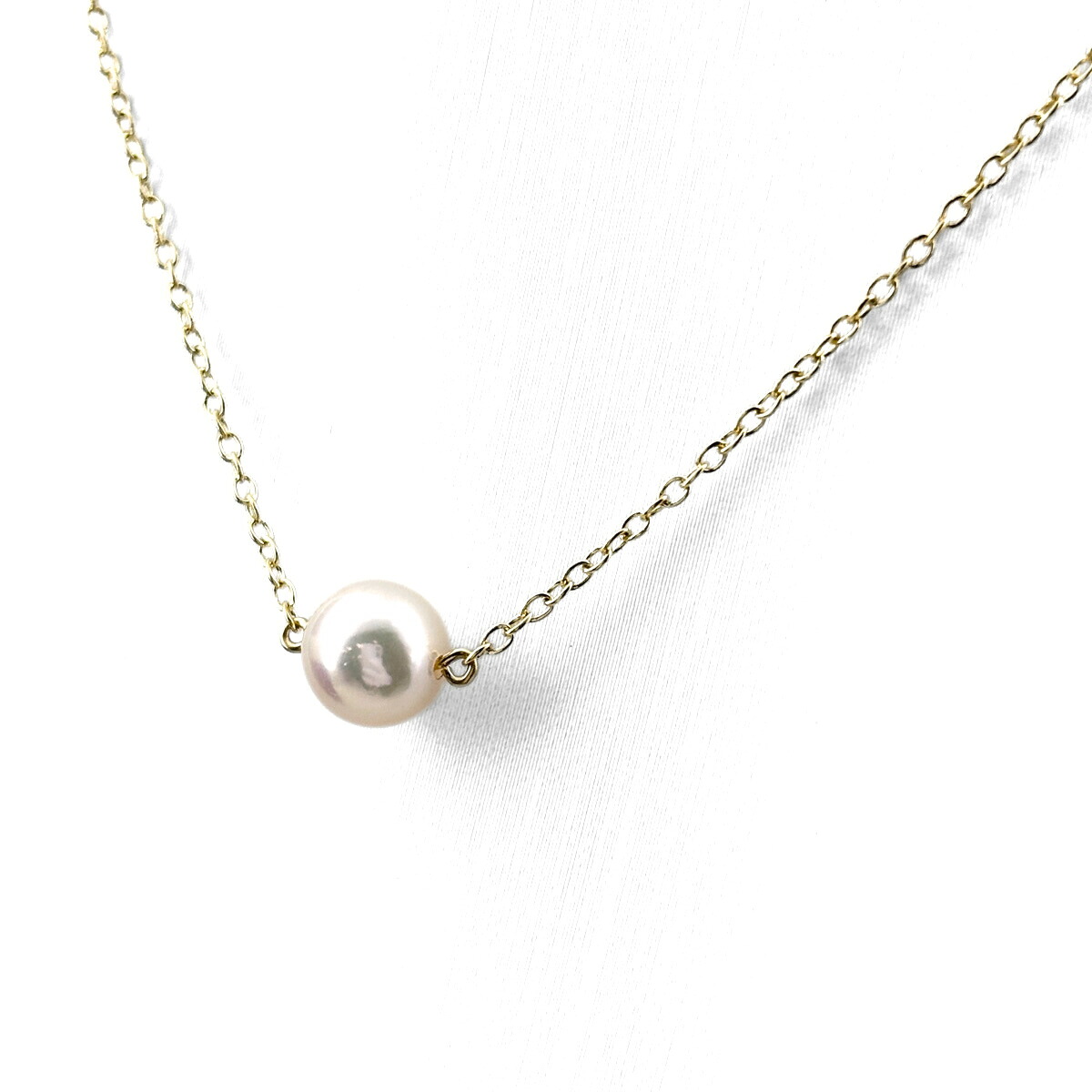 ミキモト MIKIMOTO パール デザインネックレス YG イエローゴールド ペンダント 真珠 ネックレス K18 パール レディース 【中古】 msp29