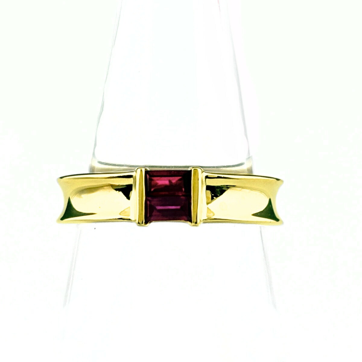 ティファニー TIFFANY&Co. スタッキング リング YG イエローゴールド 指輪 リング 10号 750 ルビー レディース 【中古】