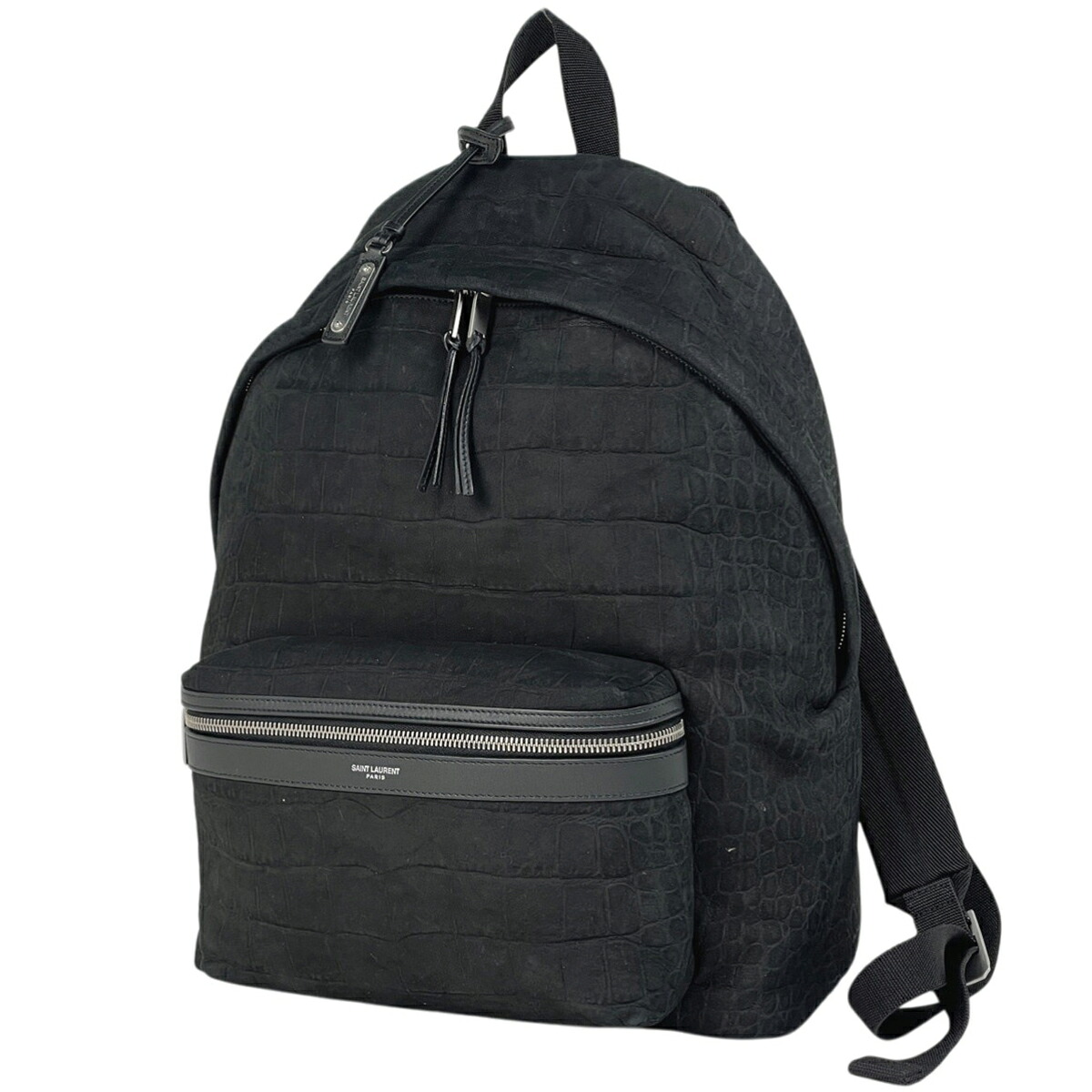 サンローランパリ SAINT LAURENT PARIS シティ リュックサック バックパック リュック レザー ブラック 534967 レディース 【中古】 msp29