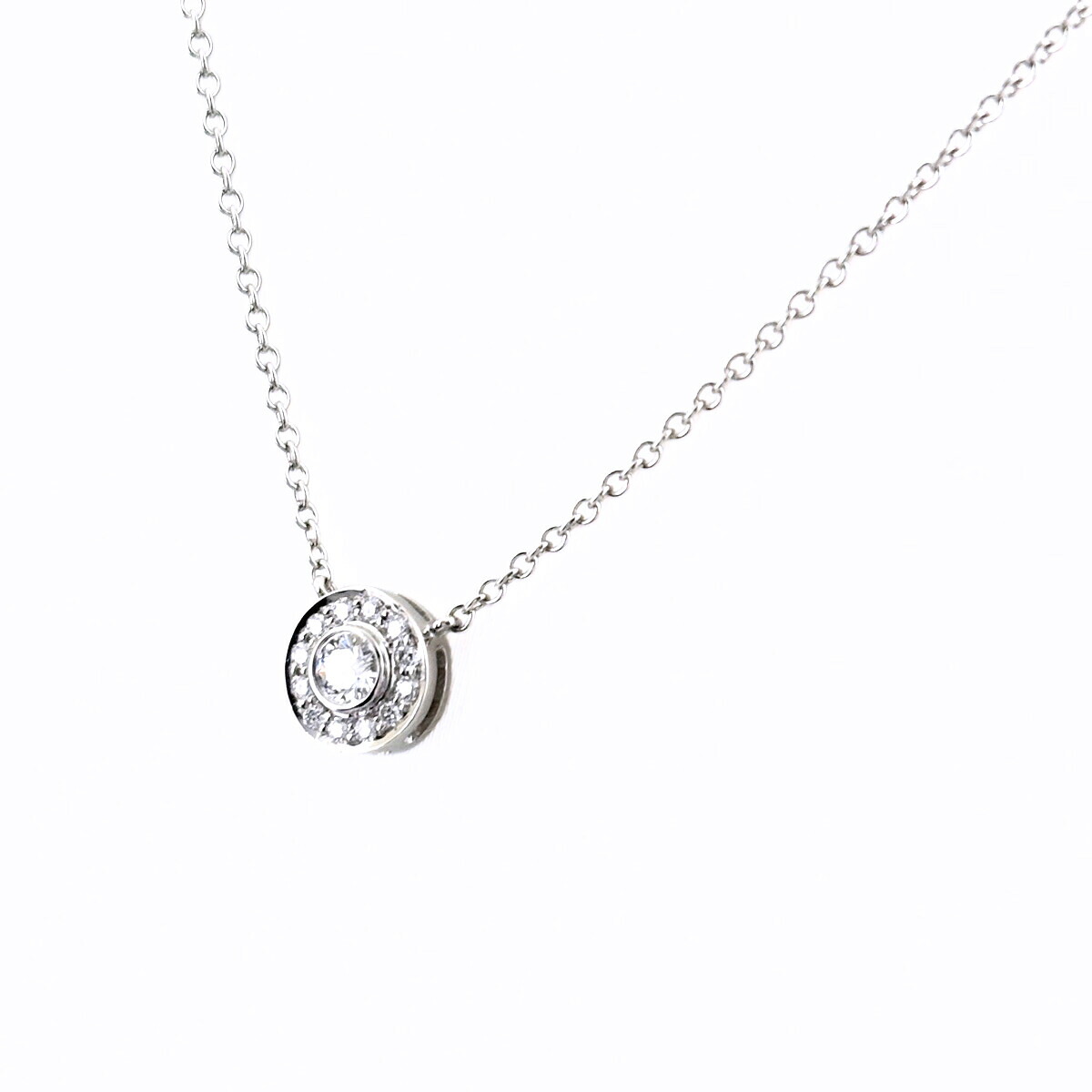 ティファニー TIFFANY&Co. サークレット ネックレス プラチナ ペンダント メレダイヤ ネックレス Pt950 ダイヤモンド レディース 【中古】 msp29