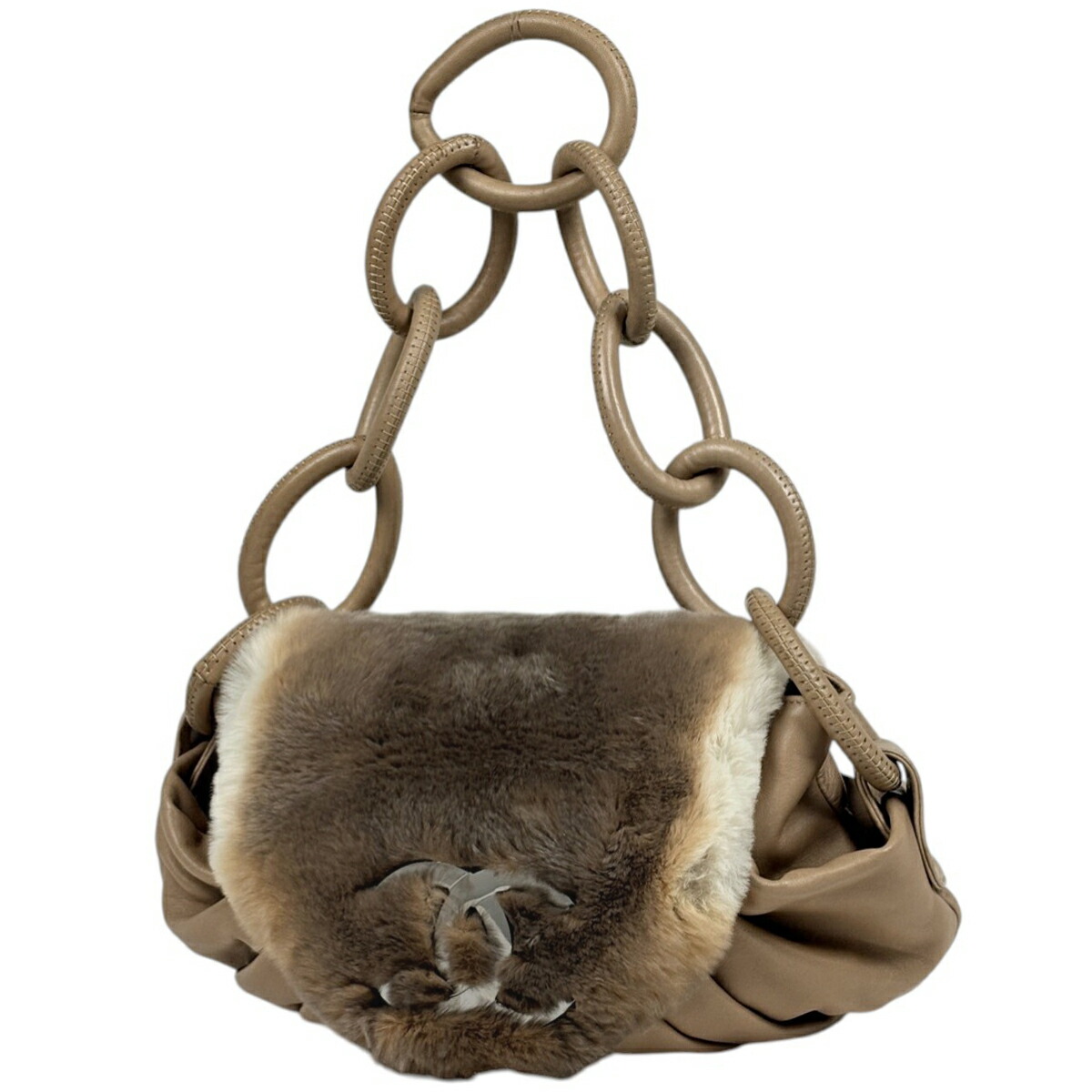 シャネル CHANEL ココマーク ハンドバッグ 肩掛け ハンドバッグ レザー ブラウン レディース 【中古】 msp29