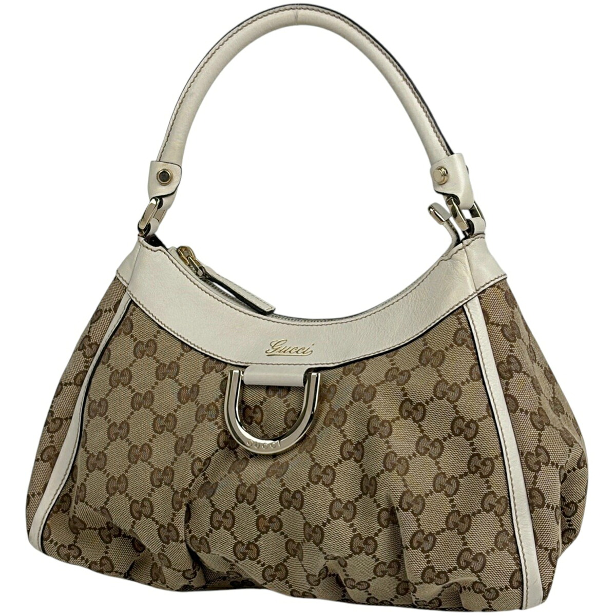 グッチ GUCCI GG柄 ショルダーバッグ アビー ワンショルダー ハンドバッグ ショルダーバッグ GGキャンバス ブラウン ホワイト 190525 レディース 【中古】