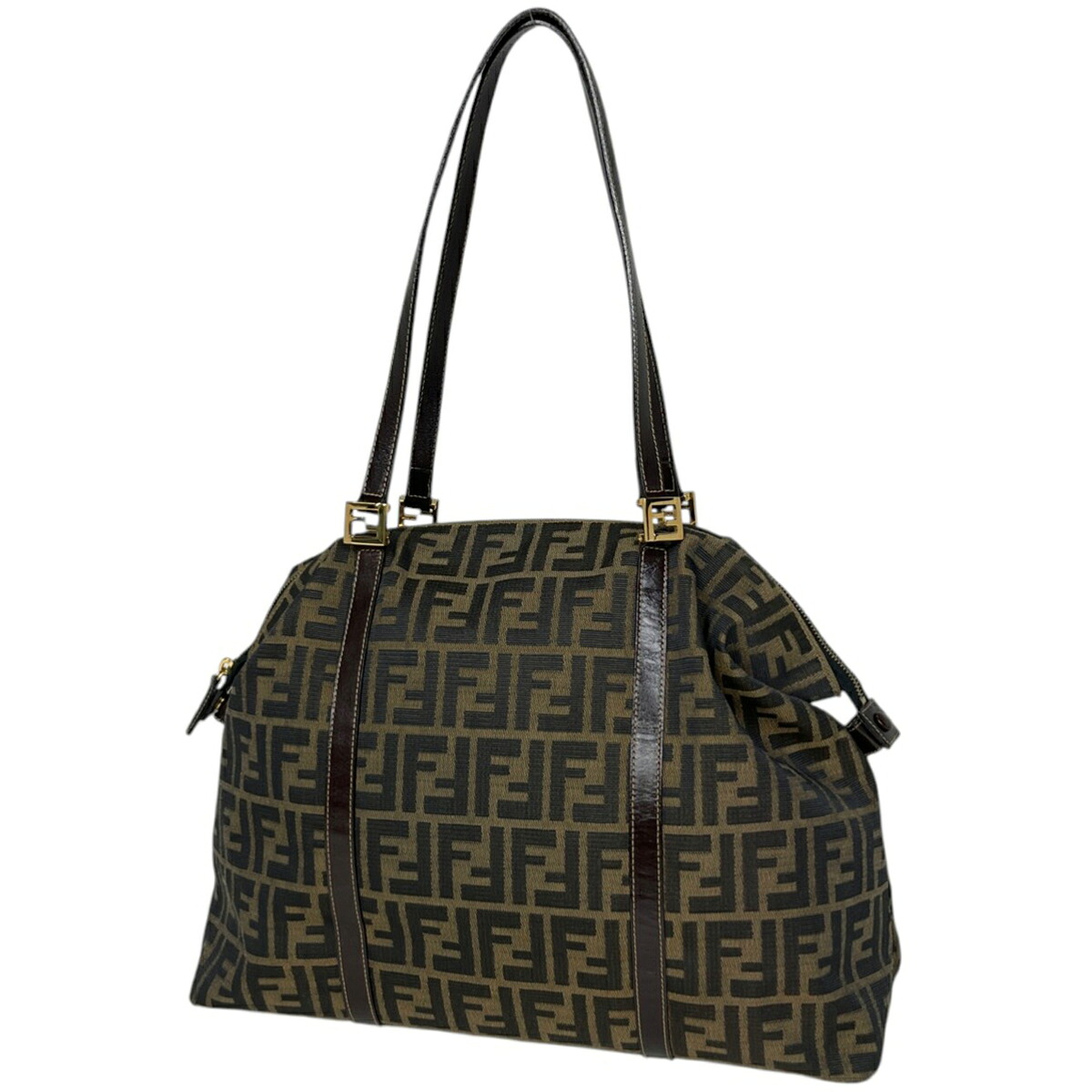 フェンディ FENDI ズッカ柄 トートバッグ ショルダーバッグ トートバッグ ナイロンキャンバス ブラウン レディース 【中古】 msp29｜バイセル 店
