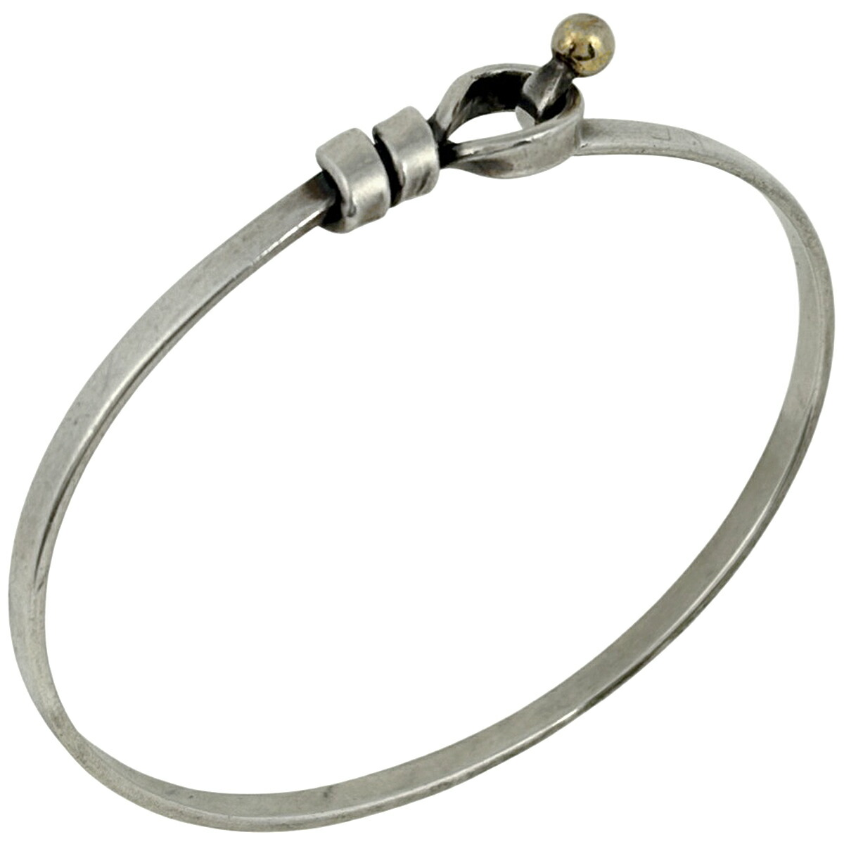 ティファニー TIFFANY&Co. フック＆アイ バングル ブレスレット ラブノット バングル シルバー925 750 シルバー レディース 【中古】