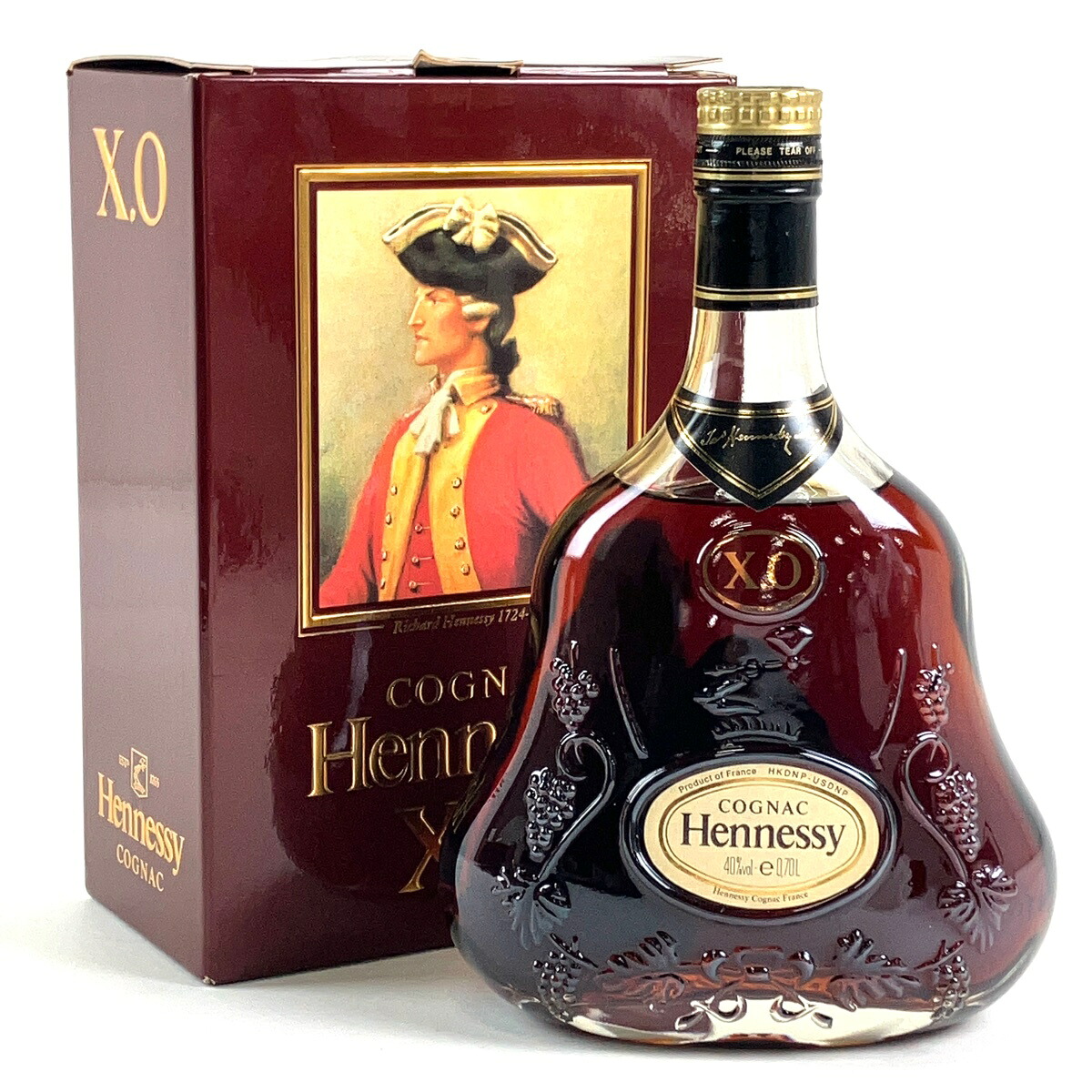 ヘネシー Hennessy XO 金キャップ クリアボトル 700ml ブランデー コニャック 【中古】