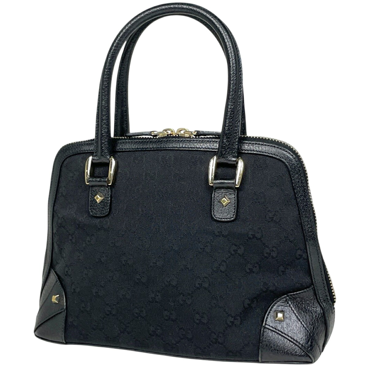 グッチ GUCCI GG柄 ハンドバッグ GGキャンバス ブラック 131023 レディース 【中古】 msp29