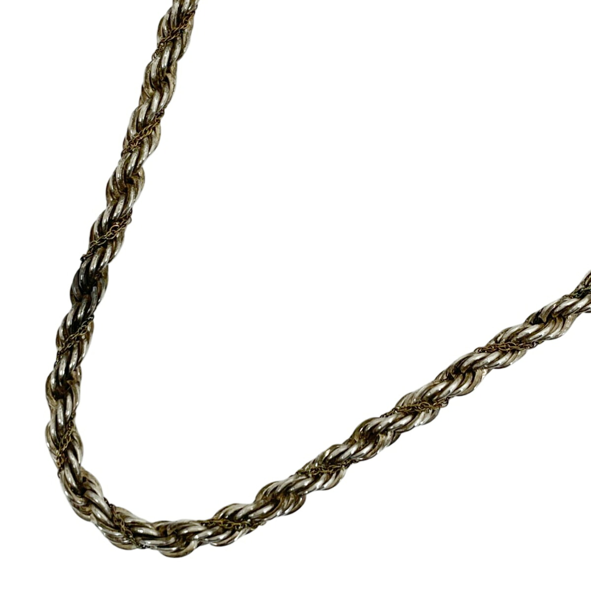 ティファニー TIFFANY&Co. ツイスト チェーン ネックレス コンビ K18 ネックレス シルバー925 750 シルバー レディース 【中古】
