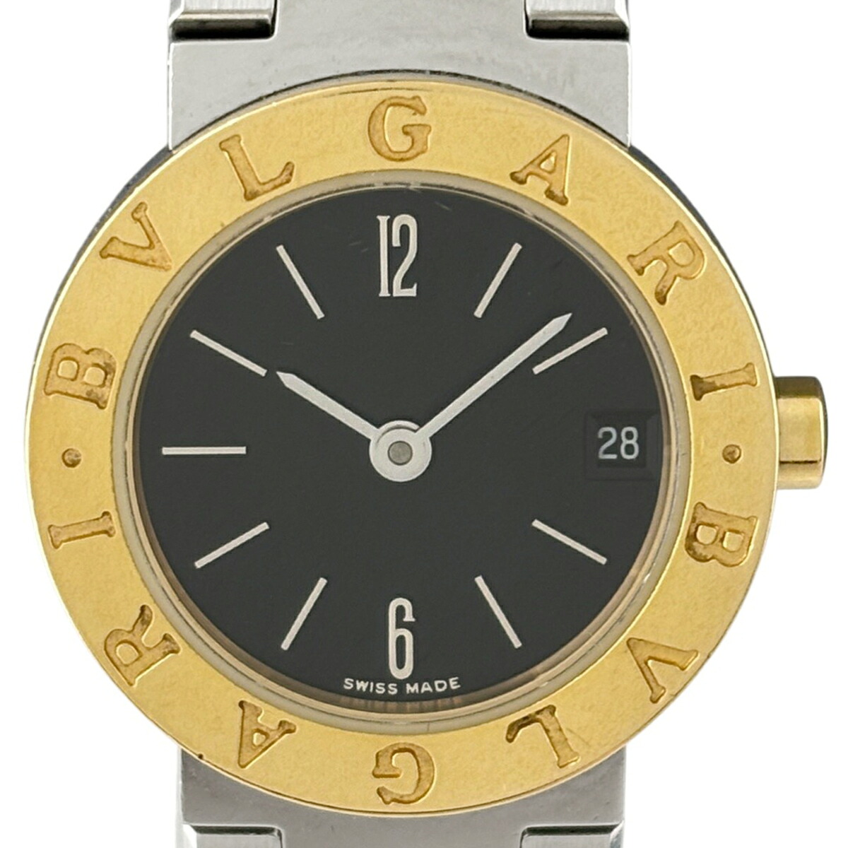 ブルガリ BVLGARI ブルガリブルガリ BB23SGD 腕時計 SS YG クォーツ ブラック レディース 【中古】