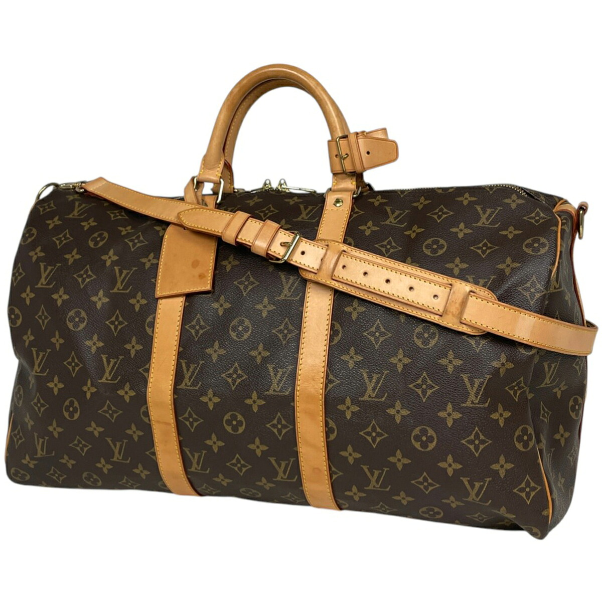 ルイ・ヴィトン Louis Vuitton キーポル バンドリエール50 2WAY ショルダーバッグ ボストンバッグ モノグラム 赤銅色 M41416 レディース 【中古】