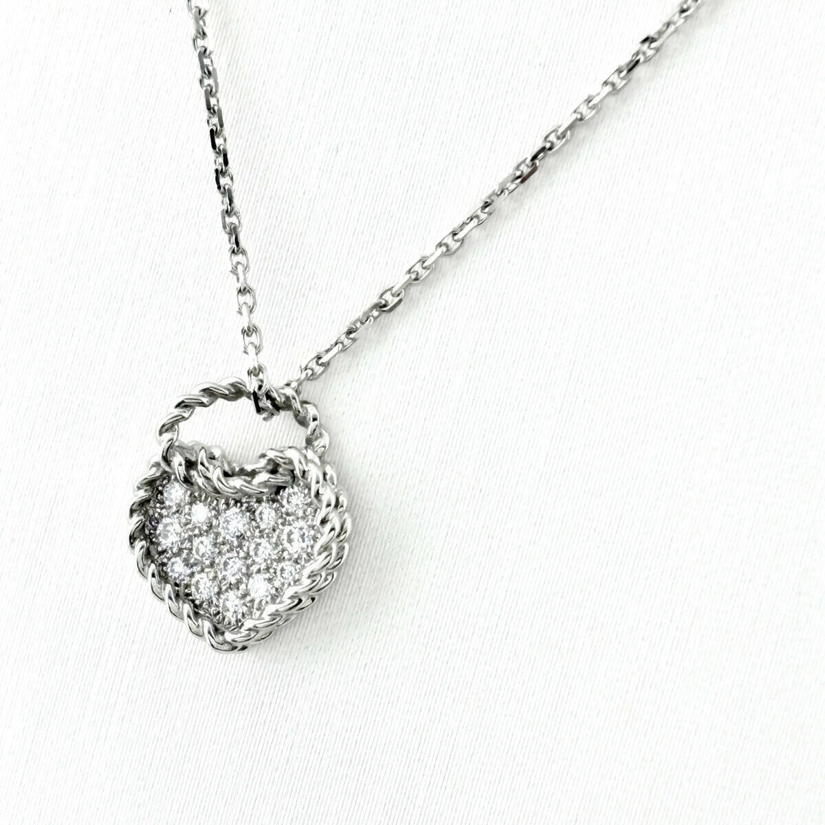 カルティエ CARTIER トルタ ハート パヴェ ネックレス ペンダント メレダイヤ ネックレス 750 ダイヤモンド レディース 【中古】 msp29