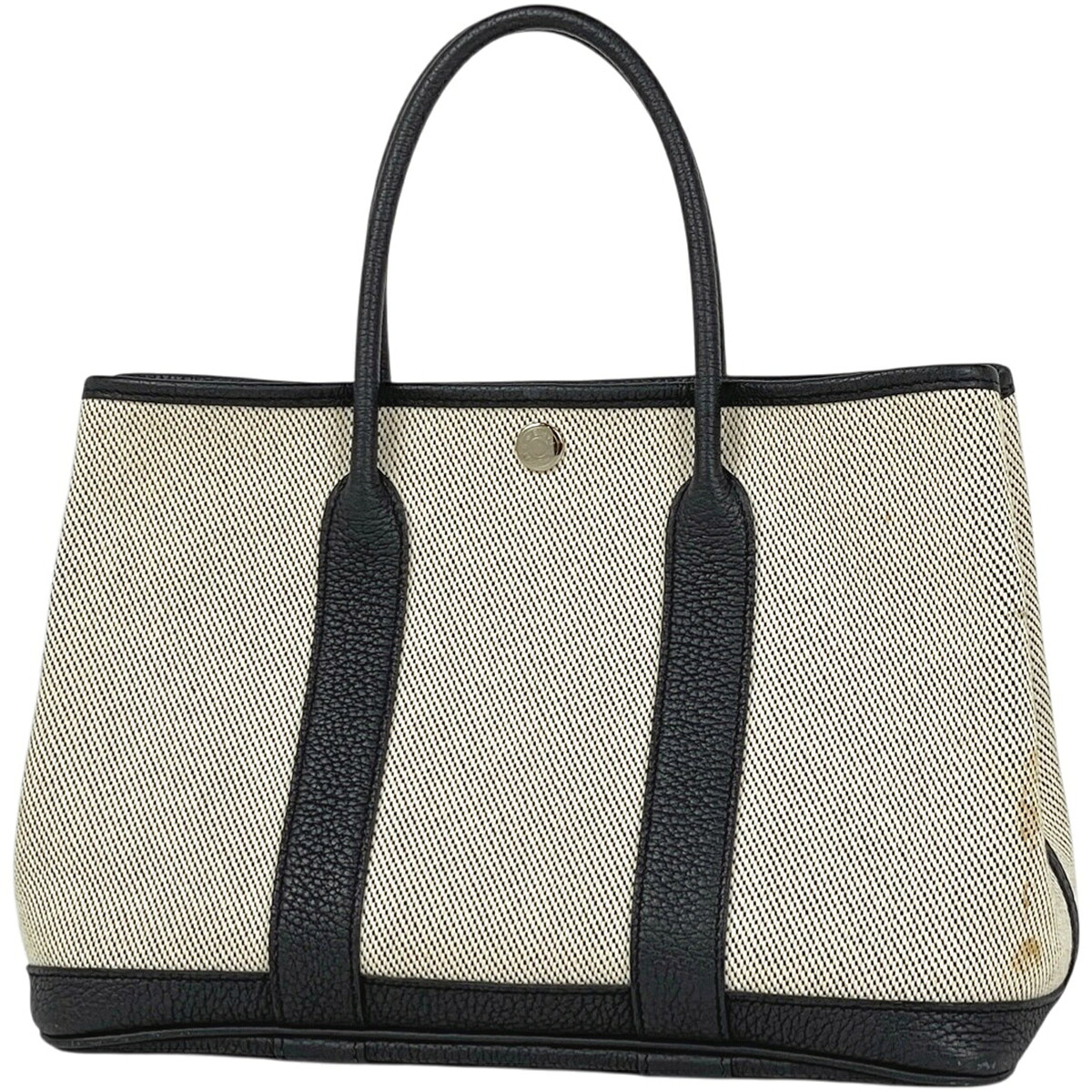 エルメス HERMES ガーデンパーティTPM ハンドバッグ トートバッグ レザー ブラック ベージュ レディース 【中古】