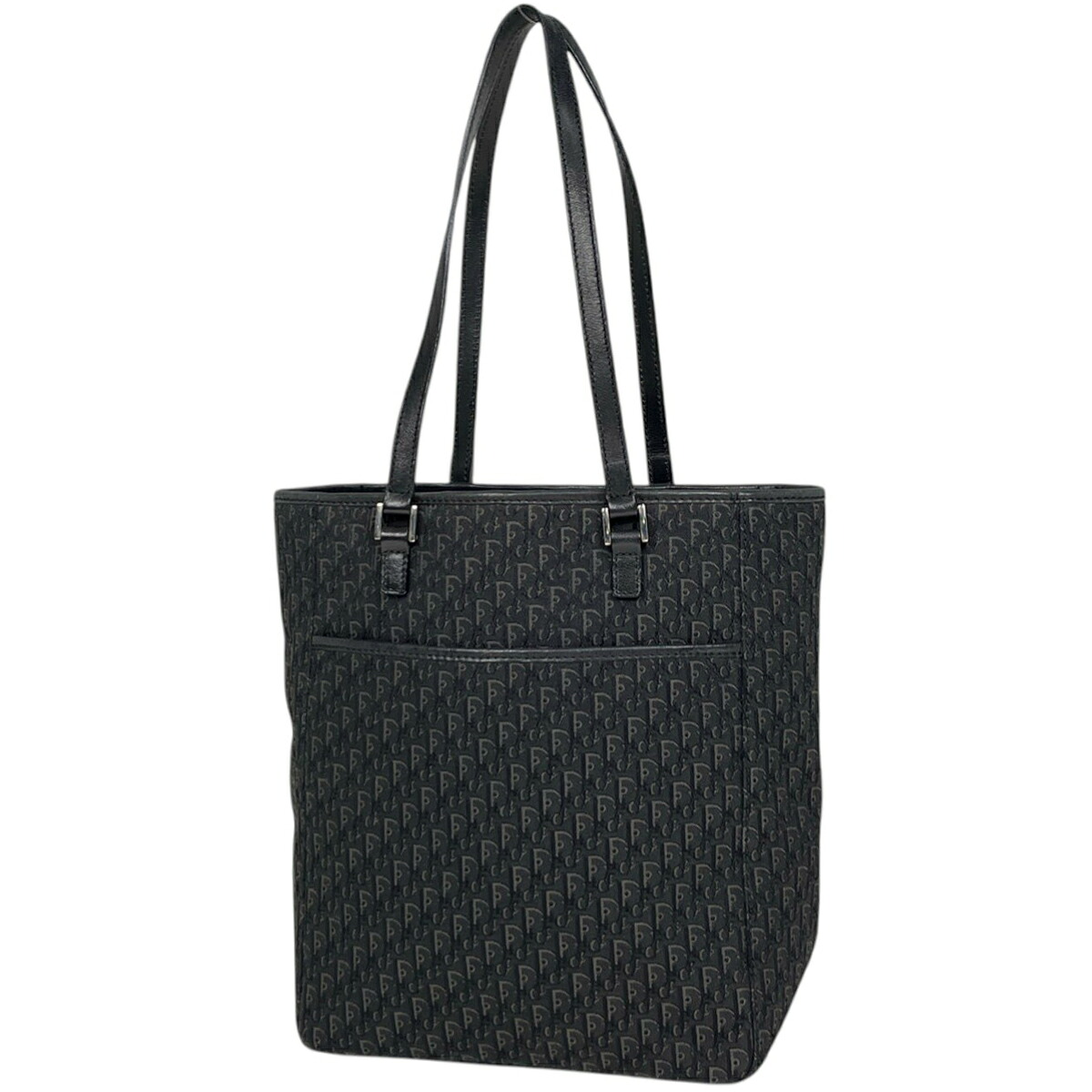 クリスチャンディオール Christian Dior トロッター柄 トートバッグ ハンドバッグ トートバッグ キャンバス ブラック レディース 【中古】