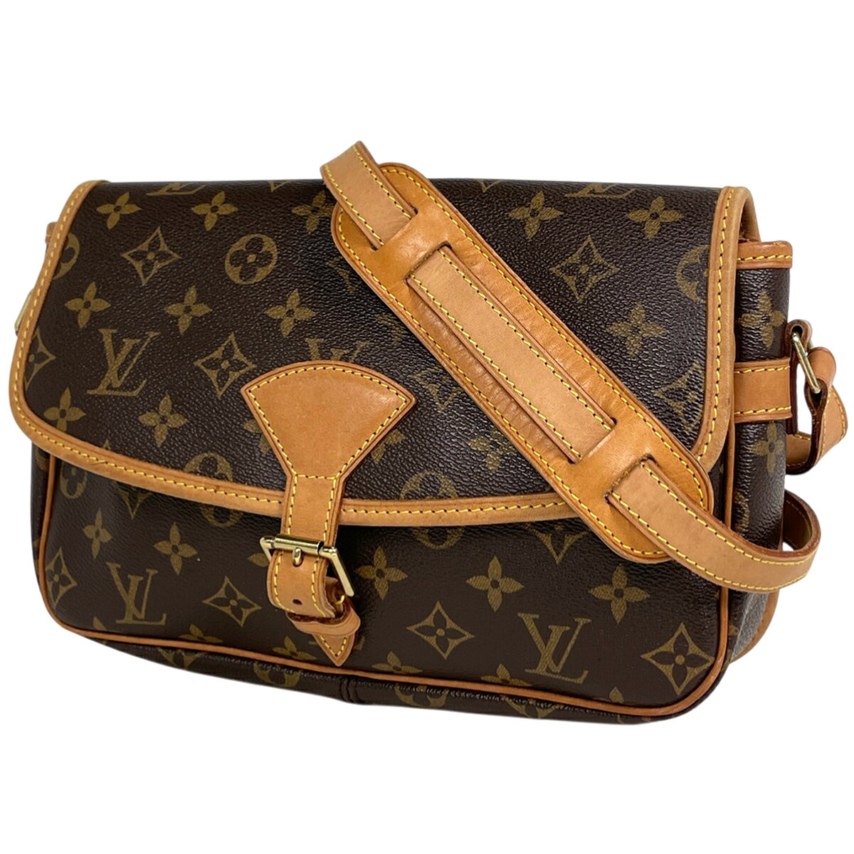 ルイ・ヴィトン Louis Vuitton ソローニュ 斜め掛け ショルダーバッグ モノグラム ブラウン M42250 レディース 【中古】