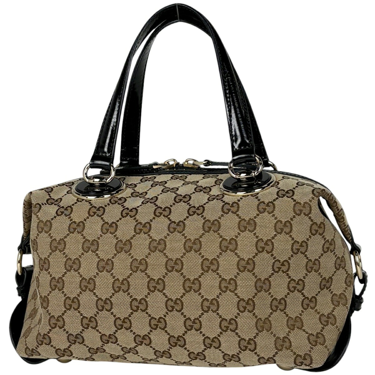 グッチ GUCCI GG柄 ハンドバッグ GGキャンバス ベージュ ブラック 203526 レディース 【中古】 msp29|バイセル 店