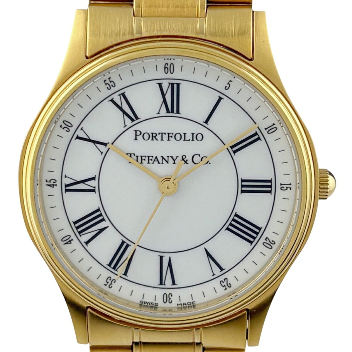 ティファニー TIFFANY&Co. ポートフォリオ 腕時計 SS クォーツ ホワイト ユニセックス 【中古】 33,800円