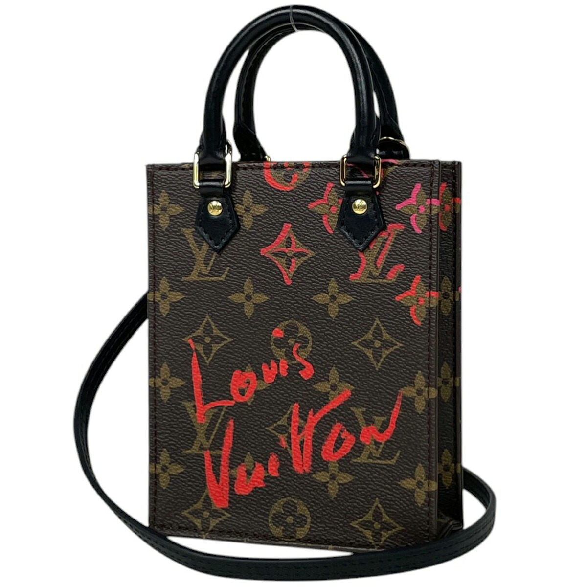 【在庫一掃】 ルイ・ヴィトン Louis Vuitton プティット サックプラ 2WAY ショルダーバッグ フォーリンラブ ハンドバッグ モノグラム ブラウン M80839 レディース 【中古】｜バイセル 店 90,530円