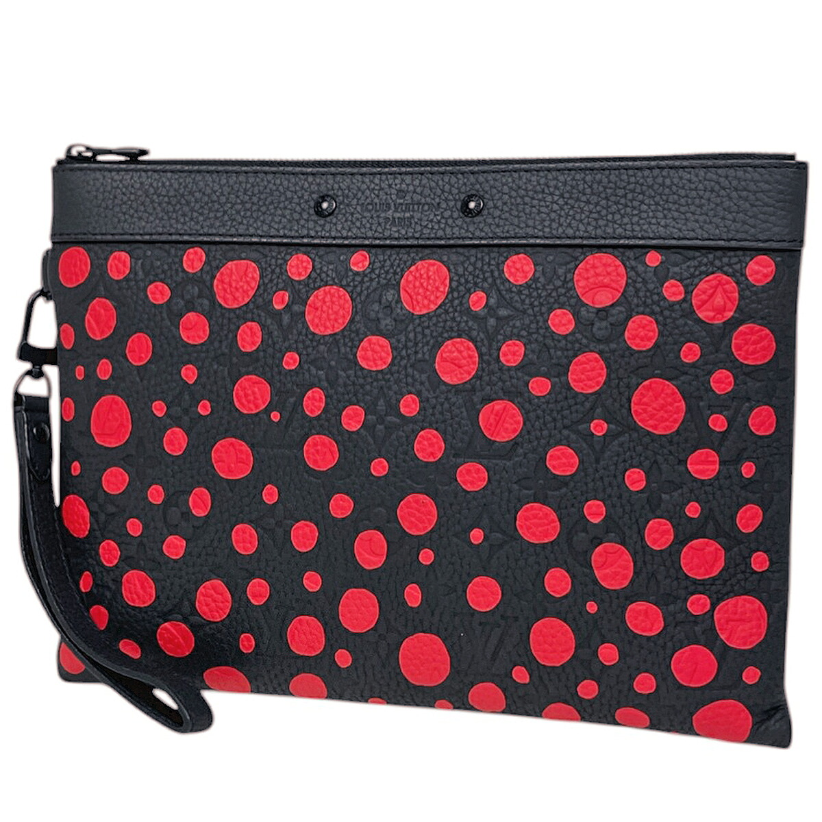 ルイ・ヴィトン Louis Vuitton LV × YK ポシェット トゥ ゴー 草間彌生 インフィニティ 一点 二番目御徒面子 なめし革 ノワール(黒いこと) M82019 集積回路心付け入り口・入口 メンズ 【中古】 msp39