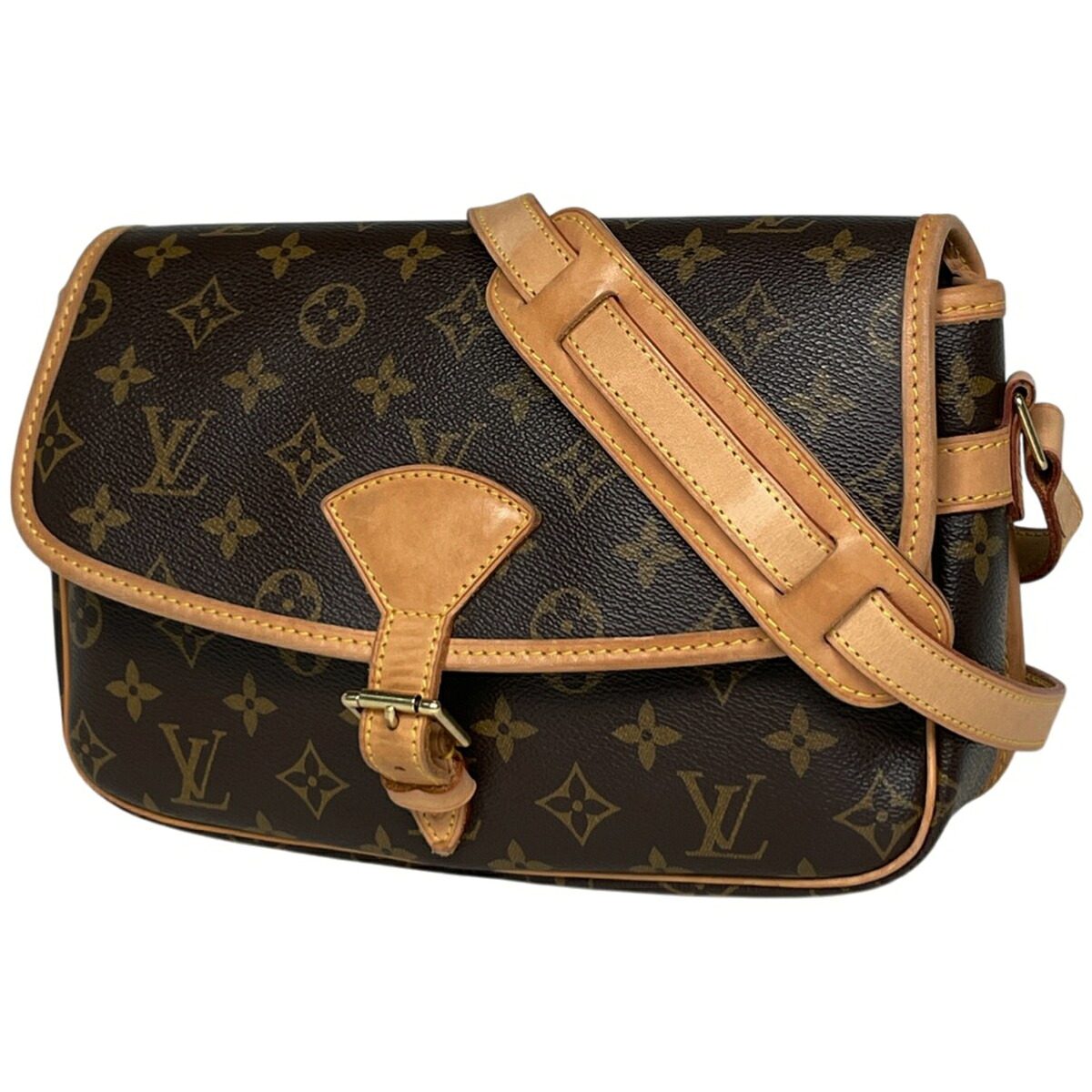 ルイ・ヴィトン Louis Vuitton ソローニュ 斜め掛け ショルダーバッグ モノグラム ブラウン M42250 レディース 【中古】