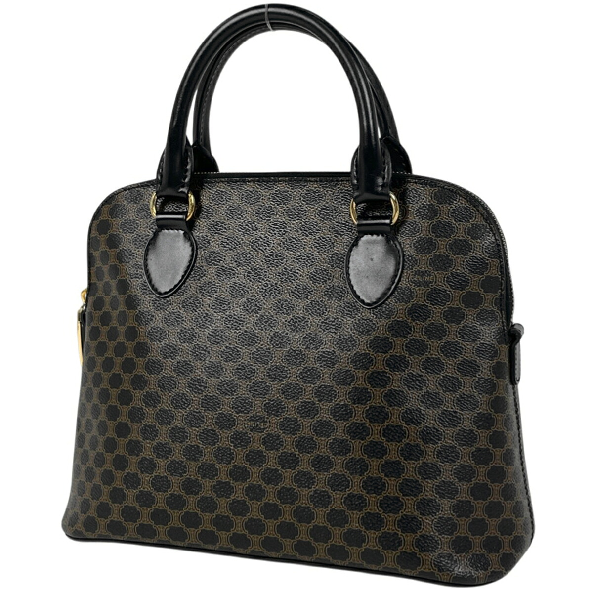 セリーヌ CELINE マカダム柄 ハンドバッグ 2WAY ショルダーバッグ ハンドバッグ コーティングキャンバス ブラック ブラウン レディース 【中古】