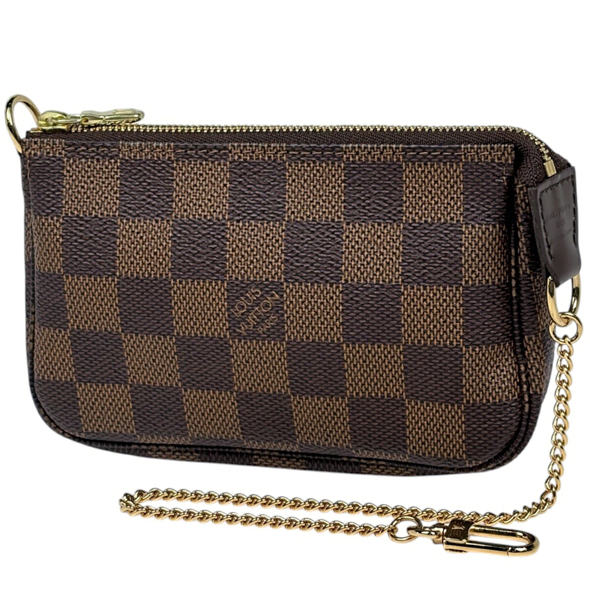 ルイ・ヴィトン Louis Vuitton ミニ ポシェット アクセソワール メイク コスメ 佩び物車寄せ ダミエ 赤銅色 N58009 レディース 【中古】