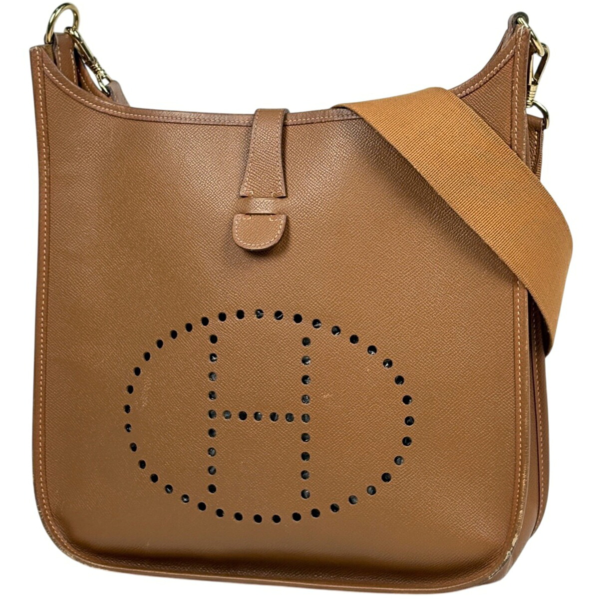 エルメス HERMES エヴリン1 Hロゴタイプ PM ショルダーバッグ クシュベル ゴールド B レディース 【中古】