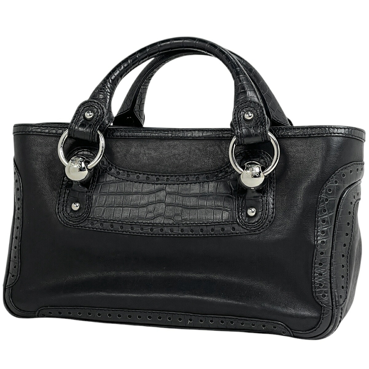 セリーヌ CELINE ブギーバッグ ハンドバッグ レザー ブラック レディース 【中古】