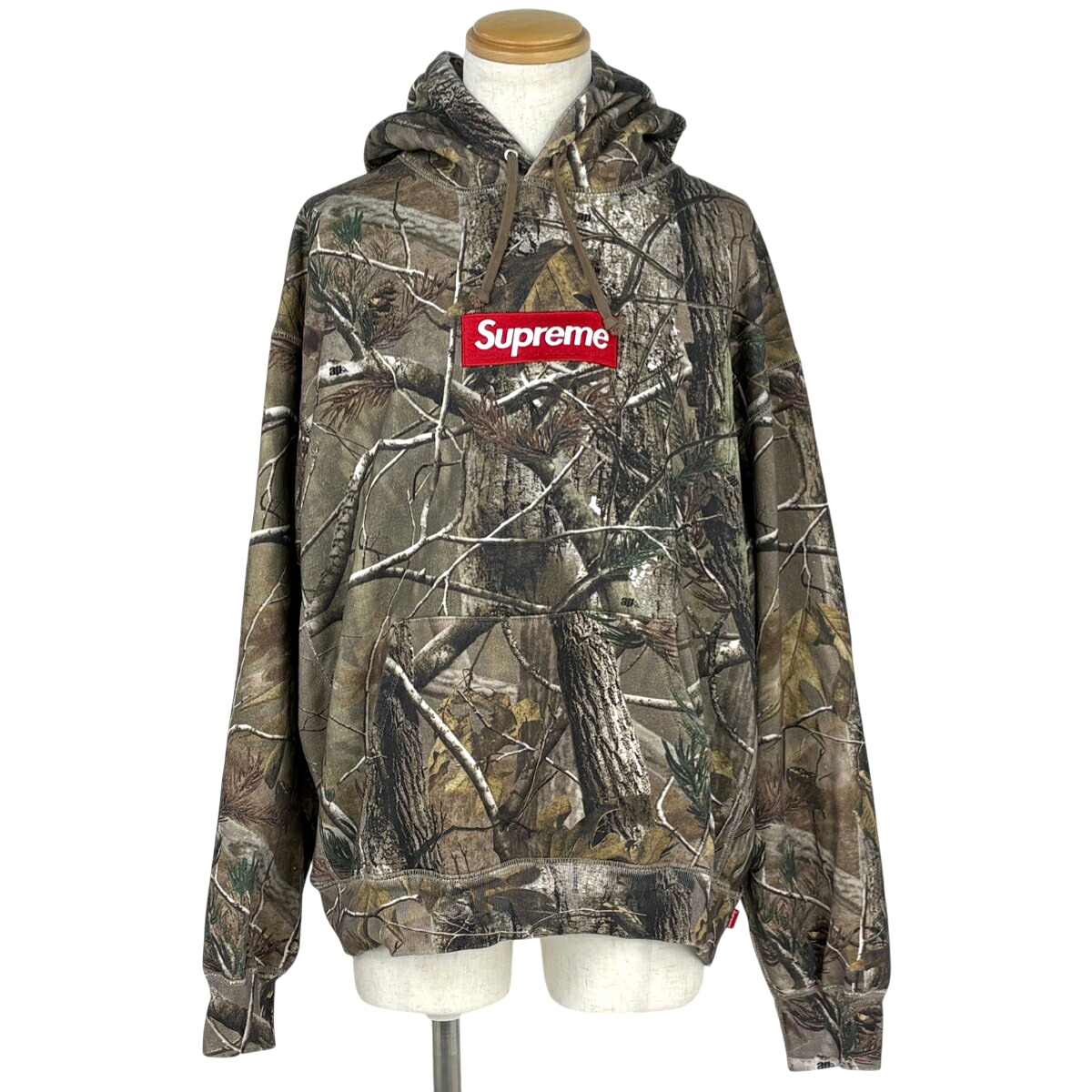 シュプリーム Supreme ボックス席ロゴタイプ 流汗 パーカー 総柄 ティーシャツ カーキ トップス パーカー 綿織物 ポリエステル 緑であること メンズ 【中古】 msp29 パーカー-メンズファッション-トップス