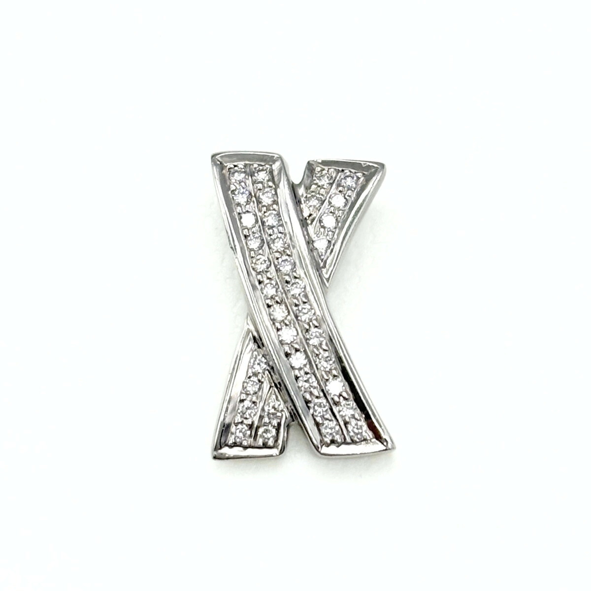 メレダイヤ デザインリング WG ホワイトゴールド ペンダントトップ K18 WG ダイヤモンド レディース 【中古】 msp39｜バイセル 店 31,590円