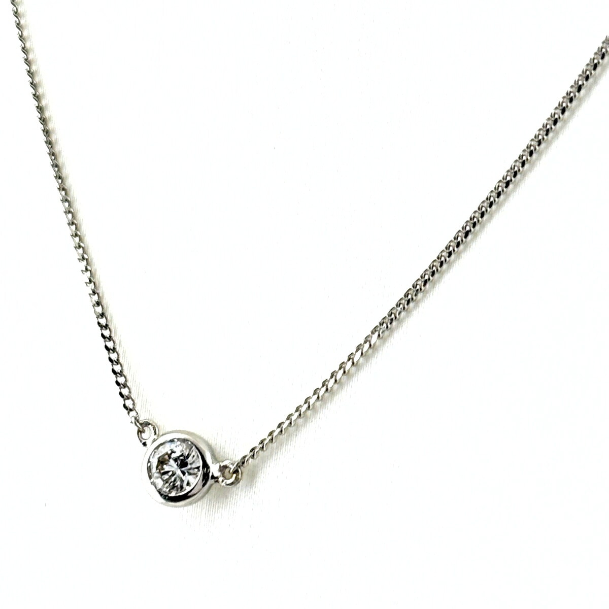 メレダイヤ デザインネックレス プラチナ ペンダント ネックレス Pt850 ダイヤモンド レディース 【中古】