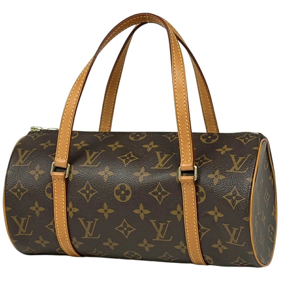 ルイ・ヴィトン Louis Vuitton パピヨン26 バレルバッグ 筒型 旧型 ハンドバッグ モノグラム ブラウン M51386 レディース 【中古】