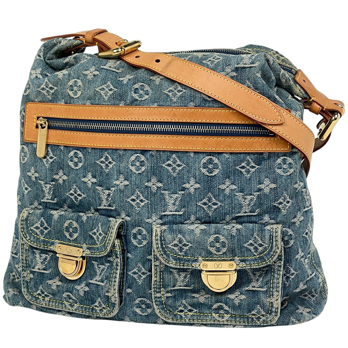 ルイ・ヴィトン Louis Vuitton うば車GM 壱肩部 ハンドバック ショルダーバッグ モノグラムジーンズ 青色 M95048 レディース 【中古】