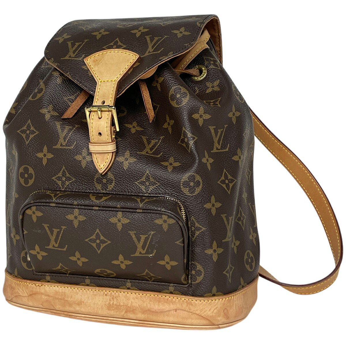 ルイ・ヴィトン Louis Vuitton モンスリMM バックパック デイパック リュック モノグラム ブラウン M51136 レディース 【中古】