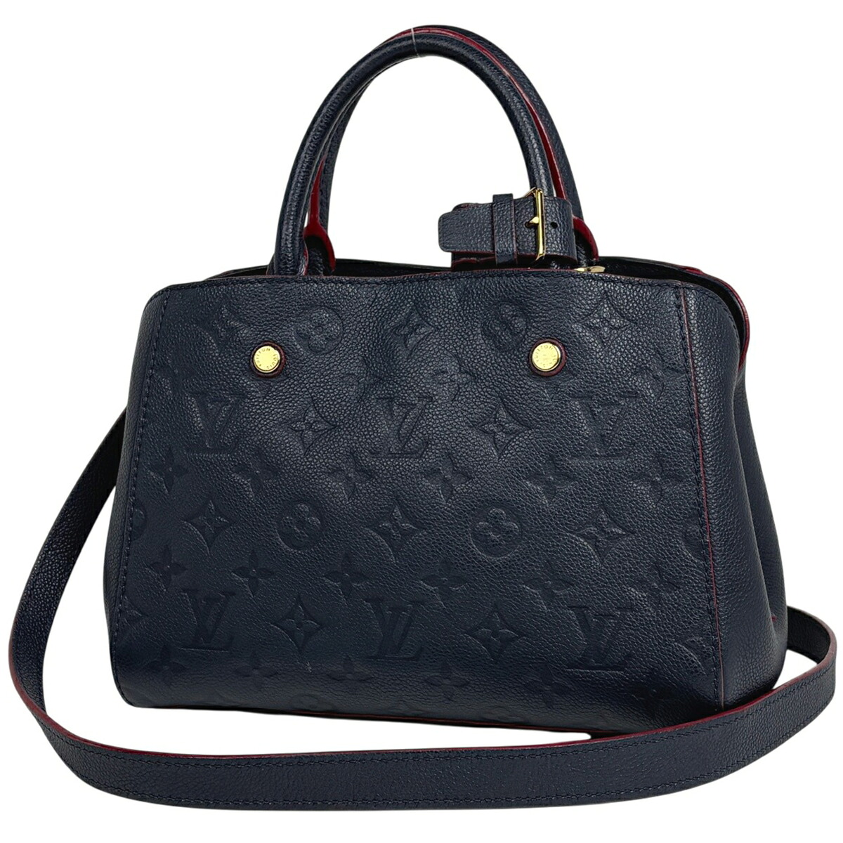 ルイ・ヴィトン Louis Vuitton モンテーニュBB 2WAY ショルダーバッグ ハンドバッグ モノグラムアンプラント マリーヌルージュ M42747 レディース 【中古】