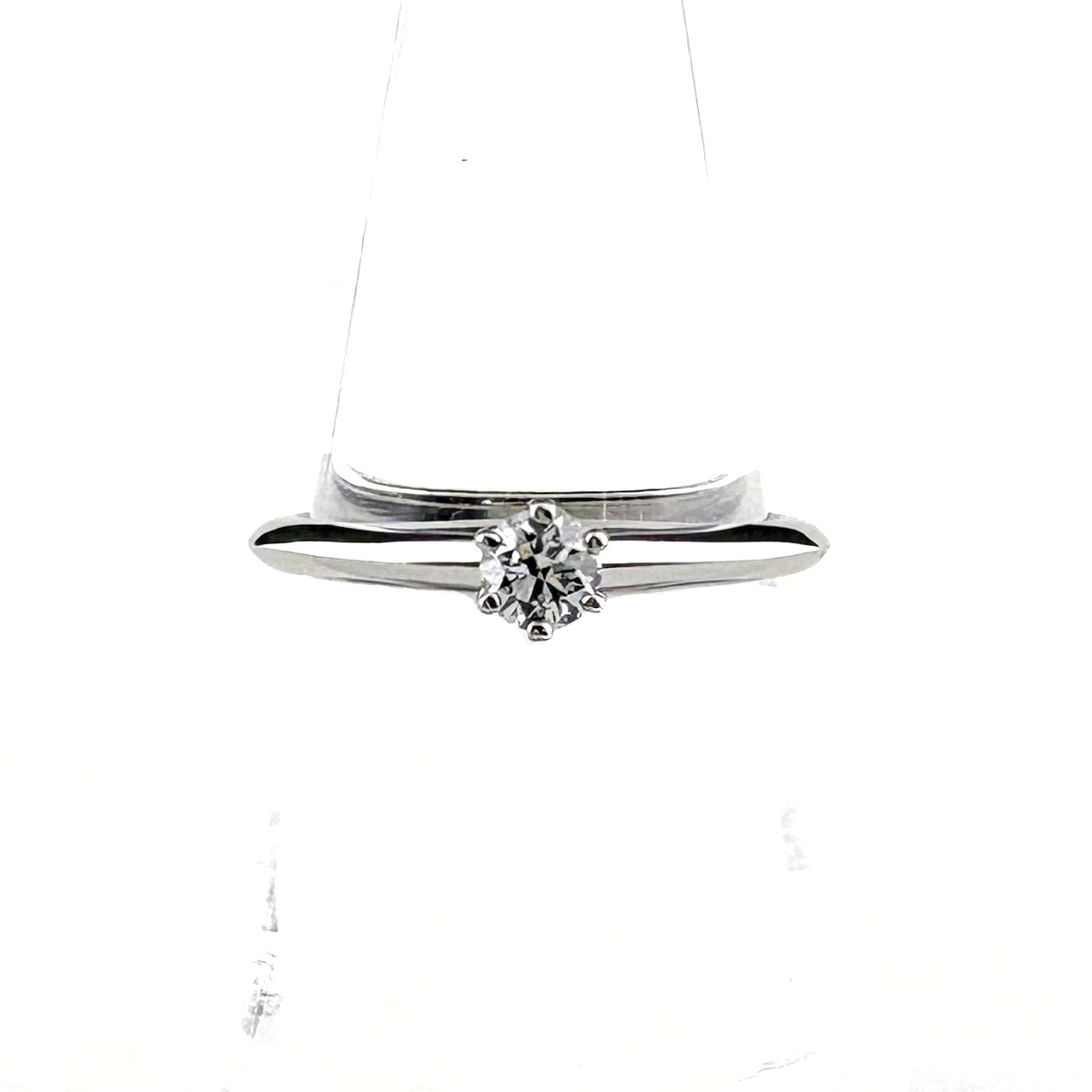ティファニー TIFFANY&Co. ソリテール リング プラチナ 指輪 ダイヤモンド ソリティア 1Pダイヤ リング 11.5号 Pt950 ダイヤモンド レディース 【中古】