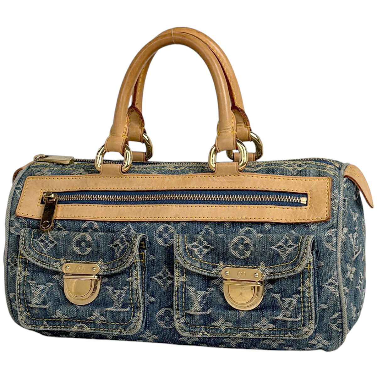 ルイ・ヴィトン Louis Vuitton ネオ スピーディ ハンドバック モノグラムジーンズ 青み M95019 レディース 【中古】