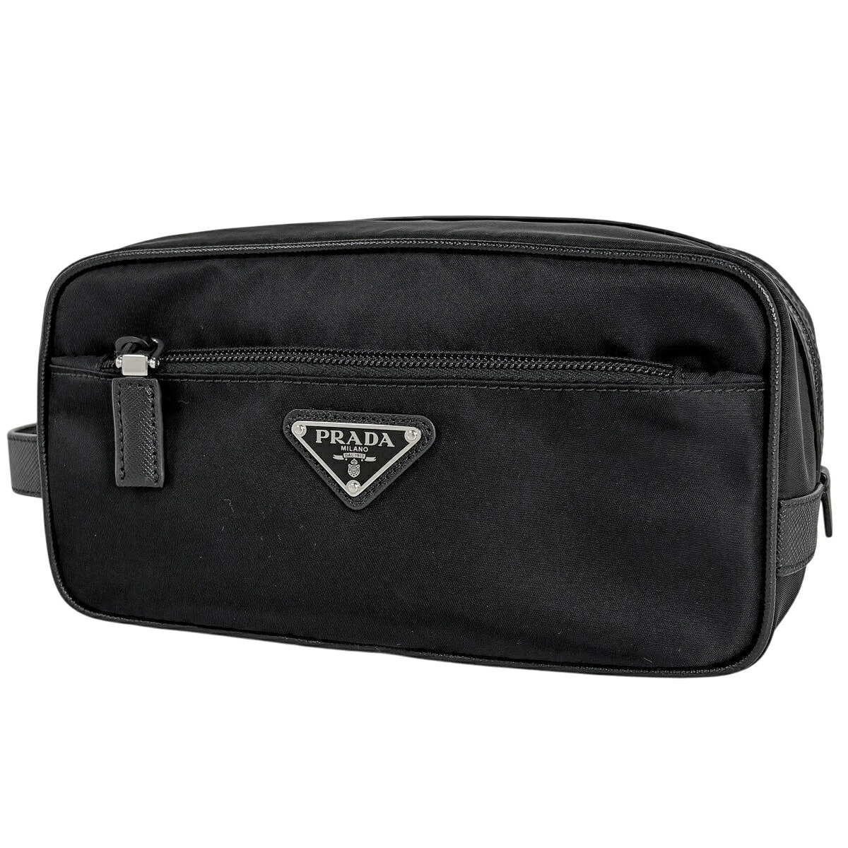 プラダ PRADA ロゴタイプ一皿 2塁手御徒面子 ナイロン ネロ(黒いこと) 2NA819 メンズ 【中古】
