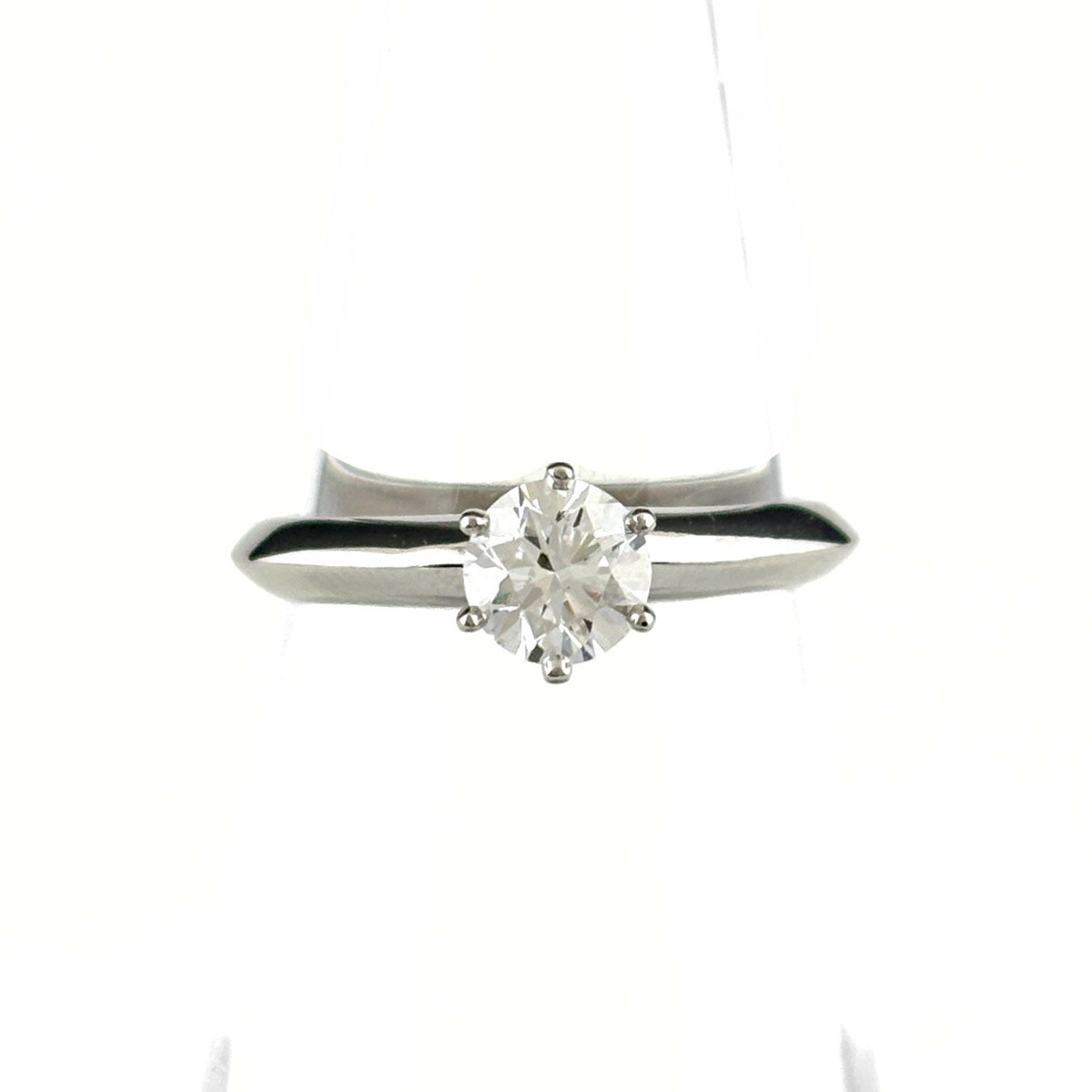 ティファニー TIFFANY&Co. ソリテール リング プラチナ 指輪 1P ソリティア リング 7号 Pt950 ダイヤモンド レディース 【中古】