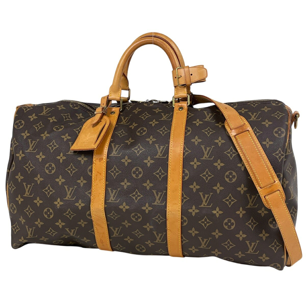 ルイ・ヴィトン Louis Vuitton キーポル バンドリエール50 2WAY ショルダーバッグ ボストンバッグ モノグラム 赤銅色 M41416 レディース 【中古】