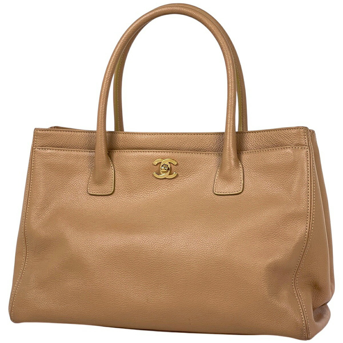 シャネル CHANEL エグゼクティブライン トートバッグ ココマーク トートバッグ レザー ベージュ A15206 レディース 【中古】