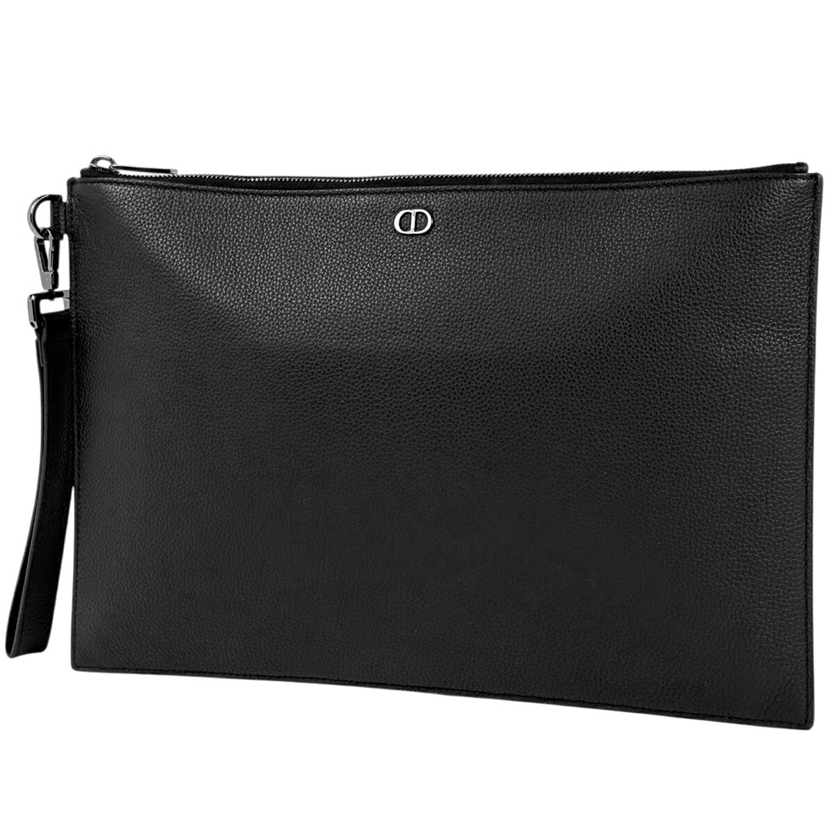 ディオール Christian Dior ロゴタイプ 2塁手御徒面子 クラッチペダル御徒面子 2塁手御徒面子 なめし革 黒いこと メンズ 【中古】